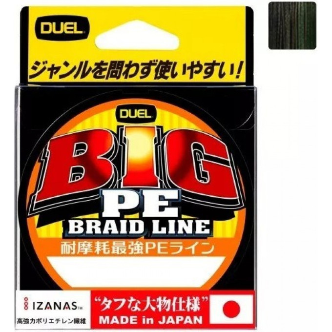 Плетеный шнур YO-ZURI DUEL BIG PE BRAID LINE 135m Dark Green #3.0 19kg (0.30mm) H3764-DG