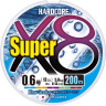 Плетеный шнур YO-ZURI DUEL PE HARDCORE SUPER X8 200m #2,0 5COLOR 16,0Kg (0,24mm) H4319-5C